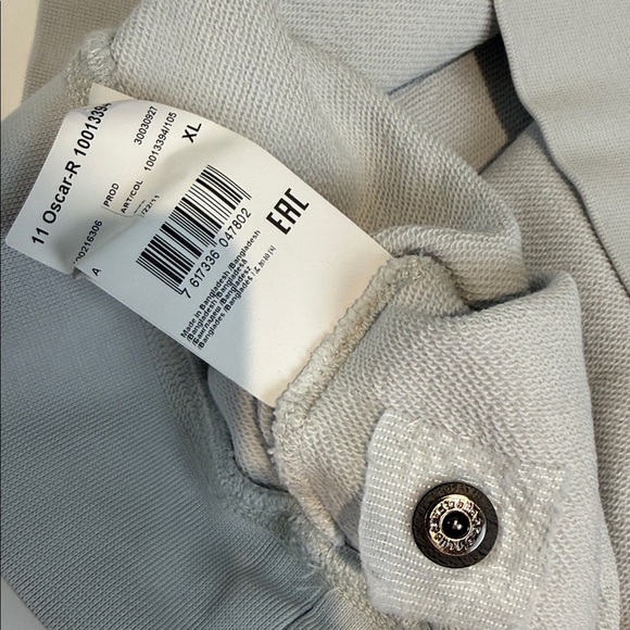 Strellson Light Gray Pima Cotton Top Size XL - Picture 7 of 8